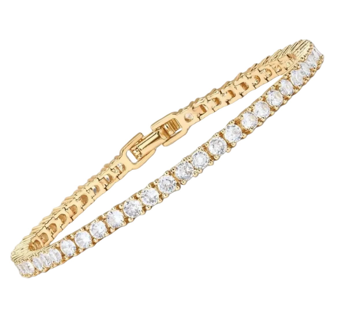 BRACELET TENNIS DORÉ - Éclat Éternel