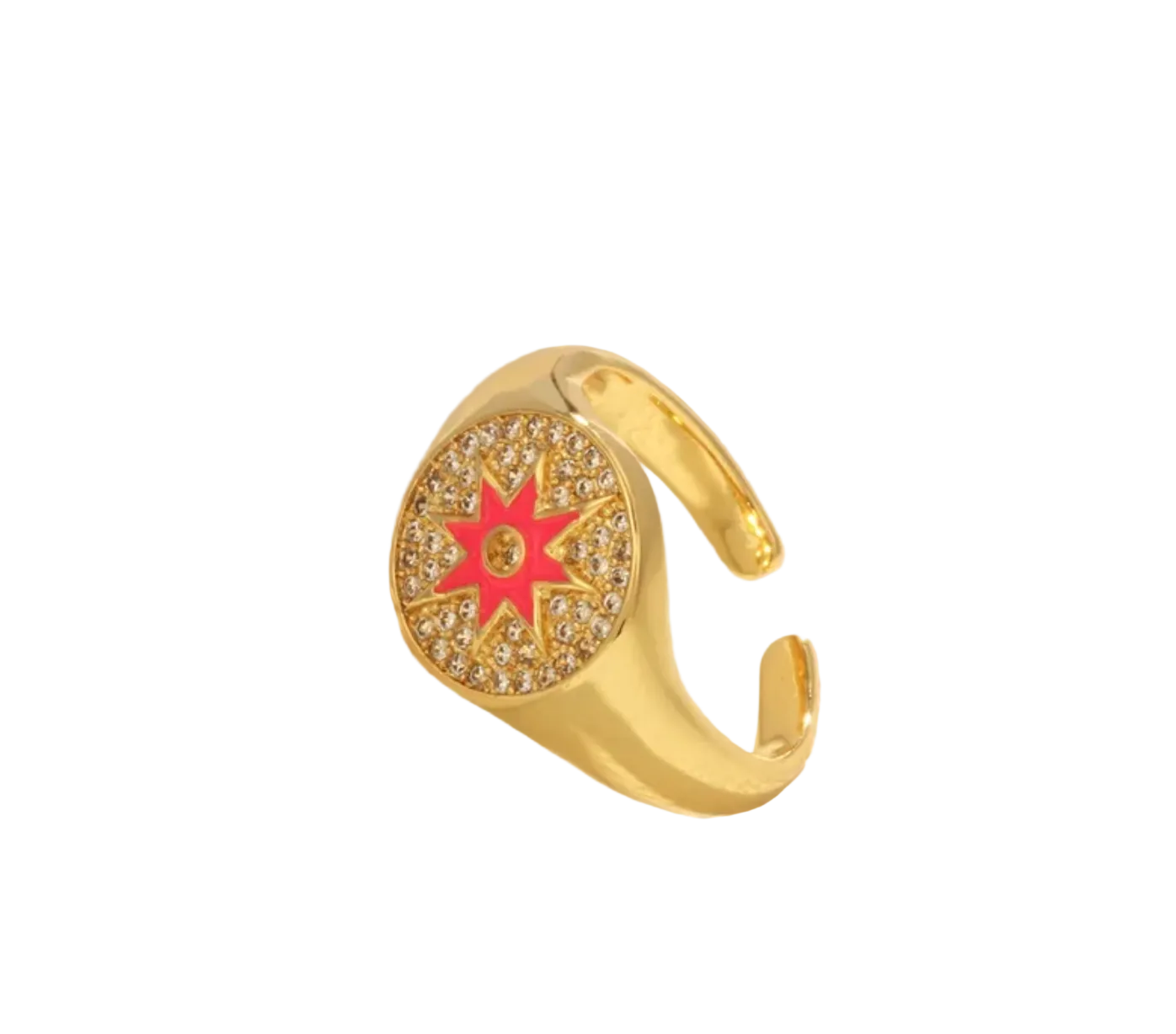 SUN STAR - Bague Dorée ajustable