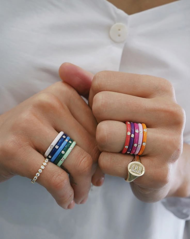 Bague Candy Coloré Strass - Couleur au choix