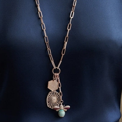 MELI - Sautoir Amulettes Abeille & Soleil - Dupe GucciSautoir a completer