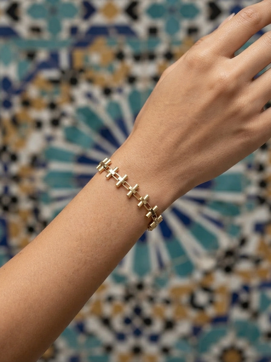 TIFFA - Bracelet Chaîne T Barres - Dupe Tiffany