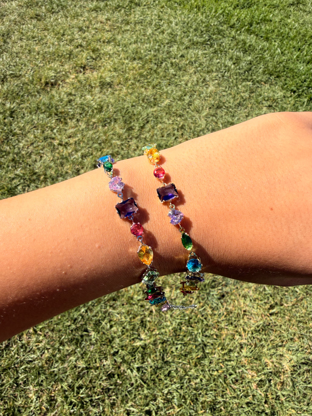Bracelet WINX Rainbow - Cristaux Multicolores - Acier Inoxydable Doré & Argenté