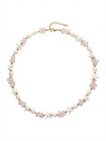Collier BABY STAR Rosé - Quartz Rose, Étoiles de Mer & Perles d'Eau Douce