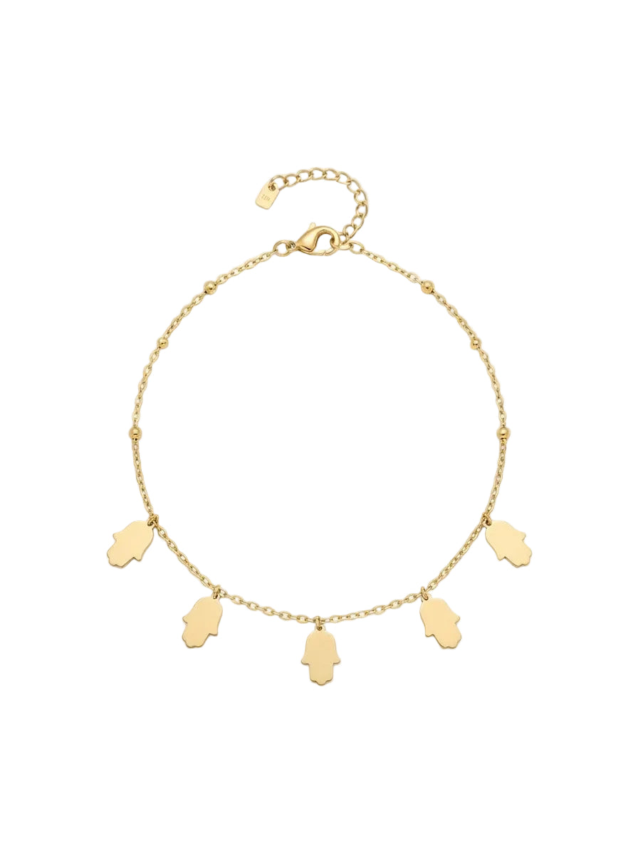 KHAMSA ANKLET - La chaîne de pied porte-bonheur