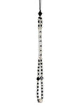 Phone Strap Noir & Blanc Prénom - Evil Eye & Main de Fatma