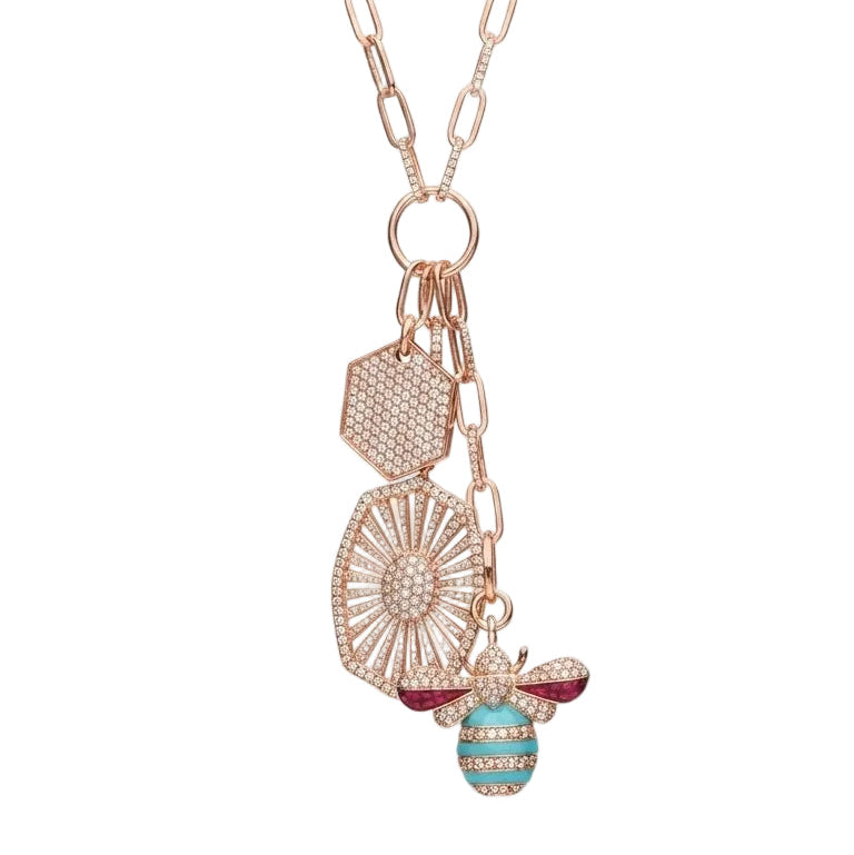 MELI - Sautoir Amulettes Abeille & Soleil - Dupe GucciSautoir a completer