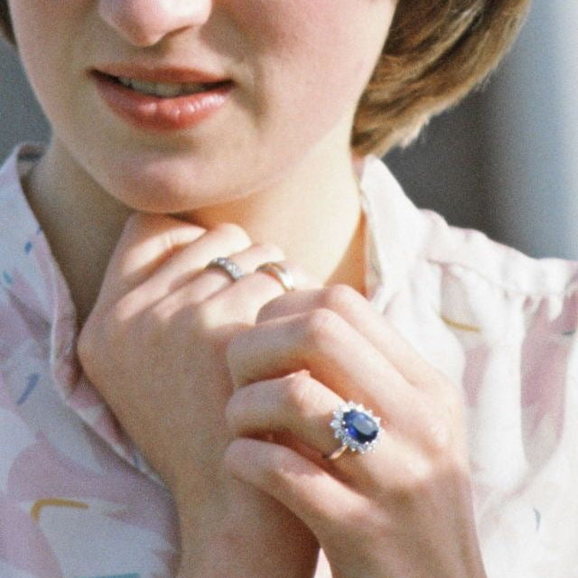 DIANA - Bague Saphir Royal Bleu & Diamants - Argent