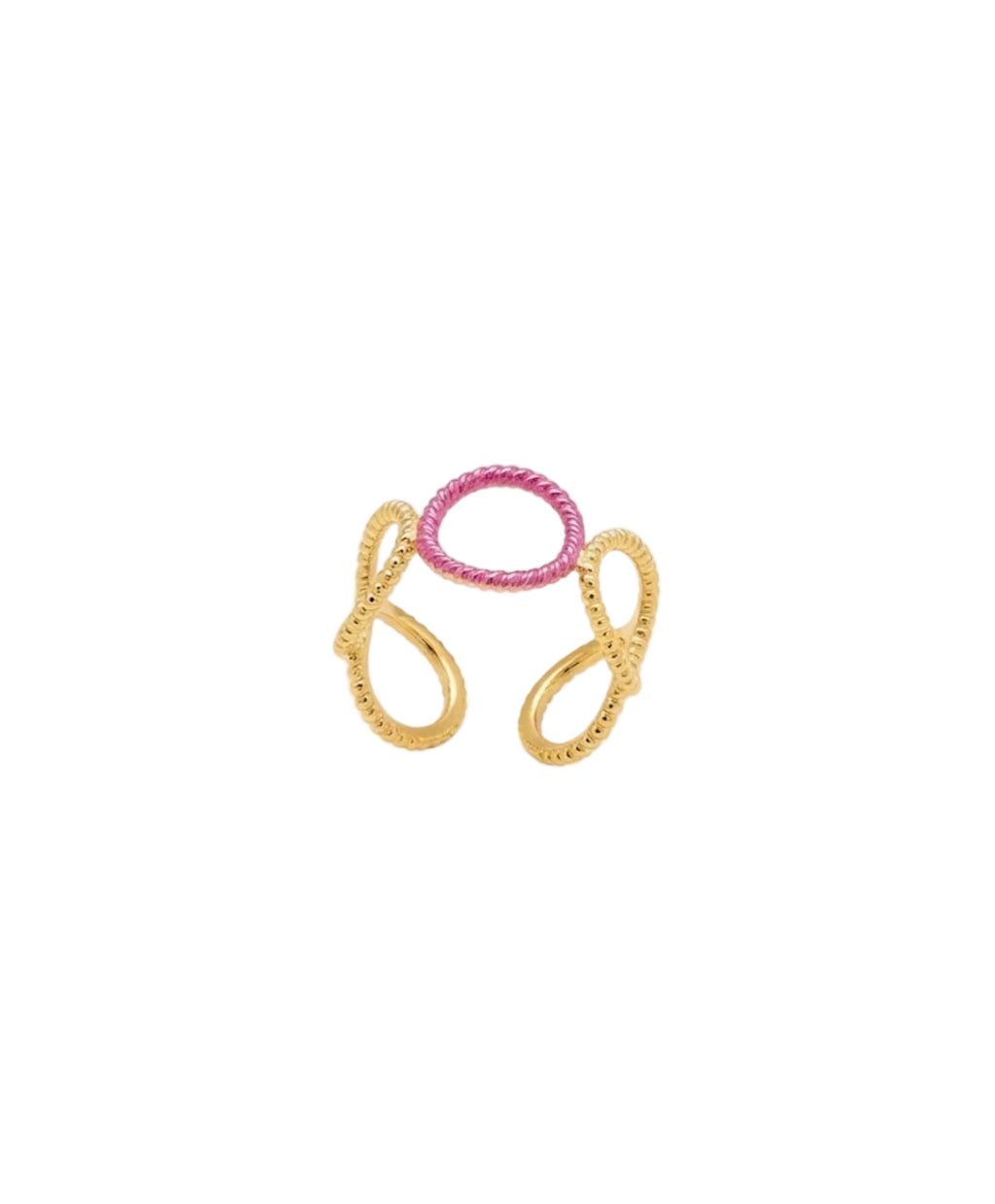 MUSA - Bague Triple Cercle Rose & Doré - Collection Winx