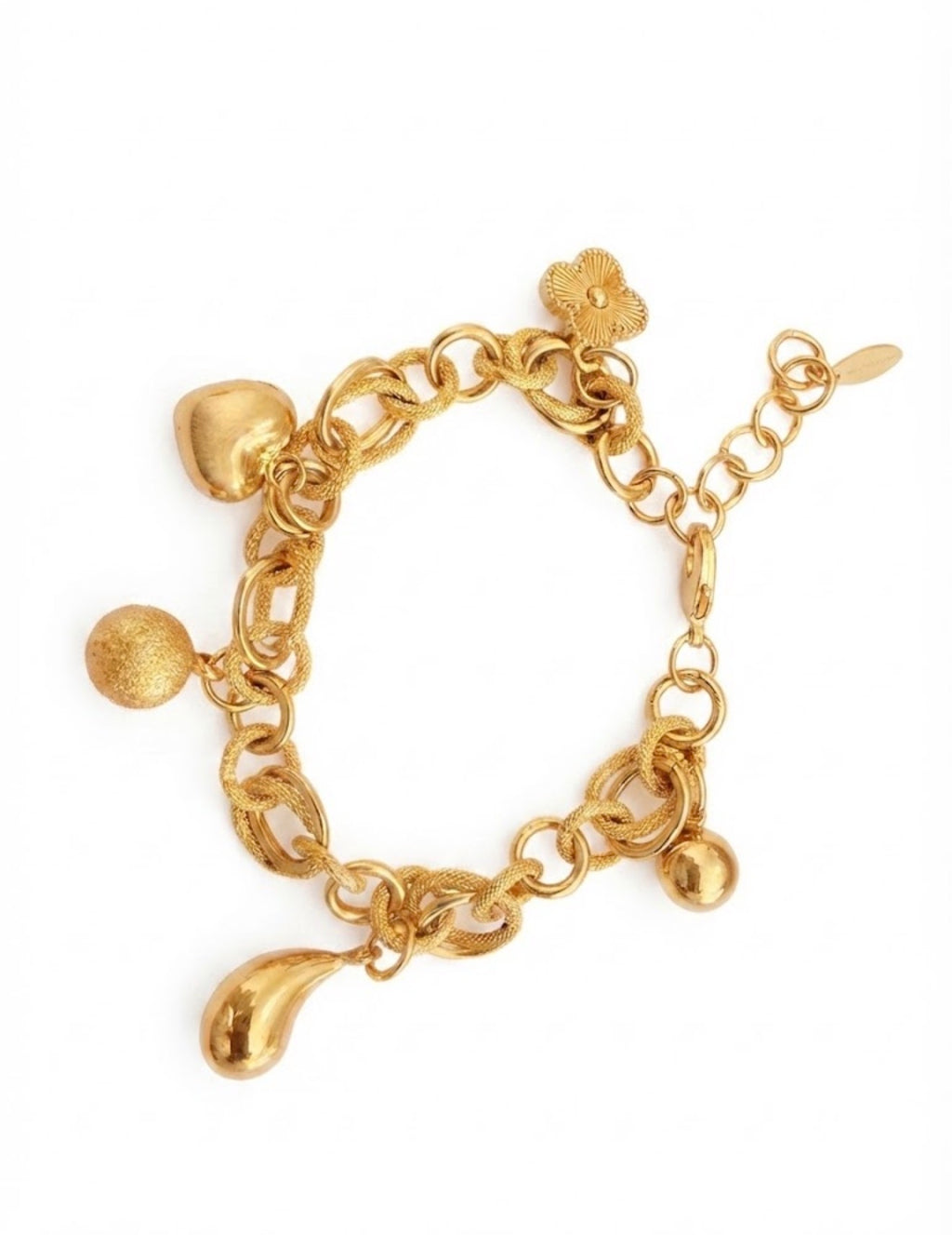 CHARMS DOLCE - Bracelet Charms Cœur Goutte Doré