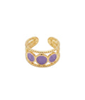 FLORA - Bague Triple Lilas Doré - Collection Winx