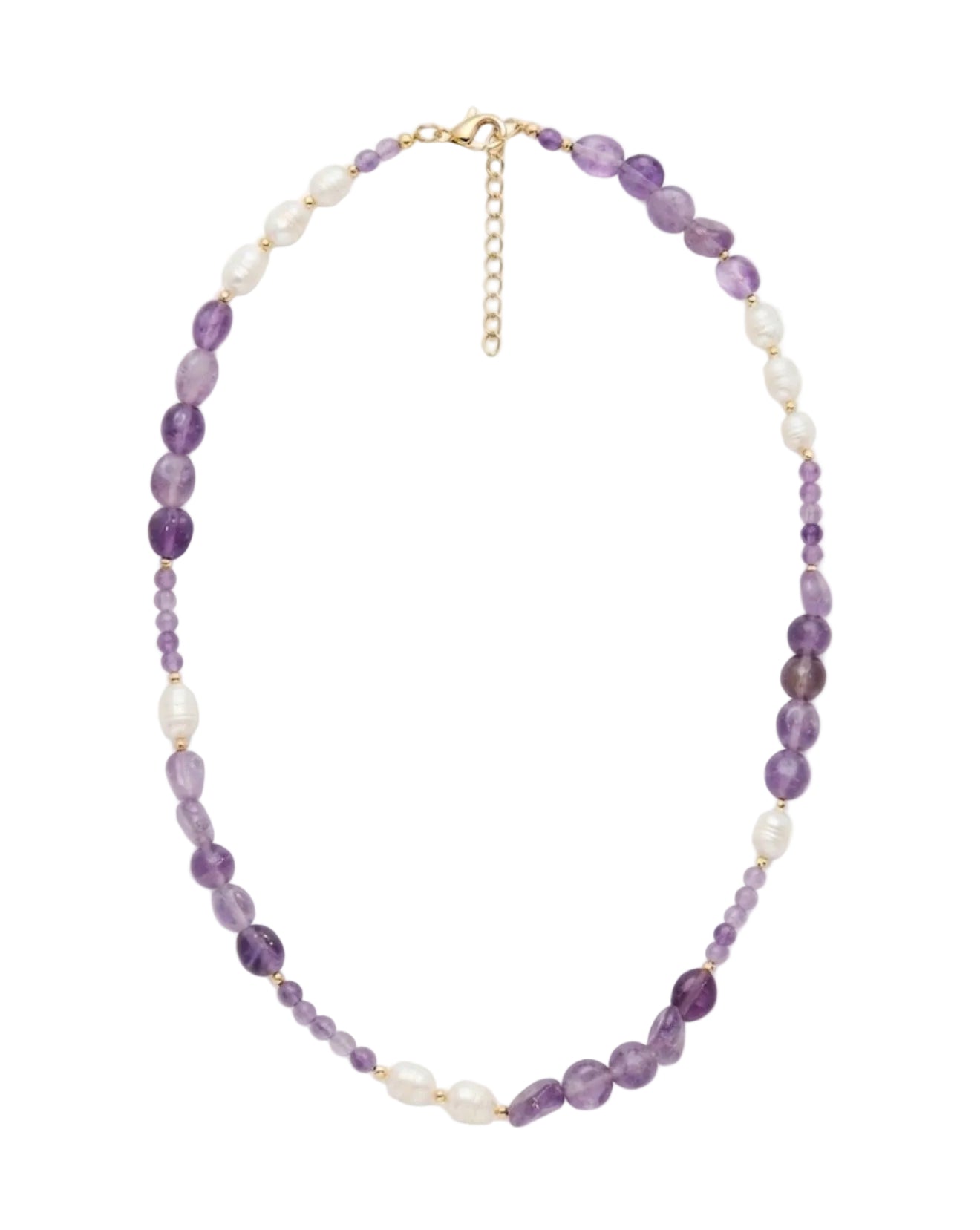 AMETHYST COLLIER - Collier Perles Améthyste & Perles d'Eau Douce
