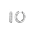 ICE - Mini Créoles Pavé Full Strass Argenté