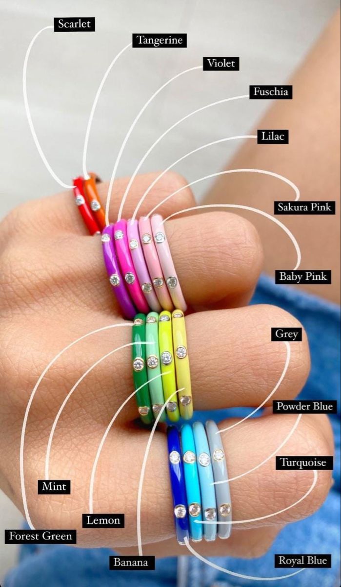 Bague Candy Coloré Strass - Couleur au choix