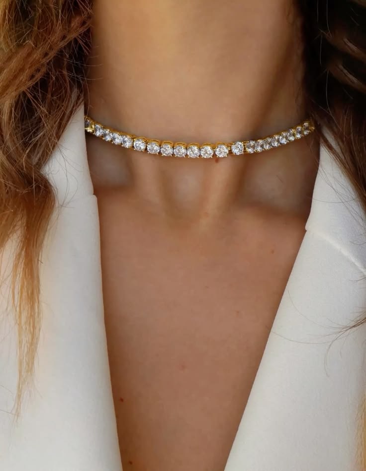 Collier Tennis Ras de Cou