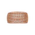 Bague ROYALE - Dôme Large Full Pavé Rosé