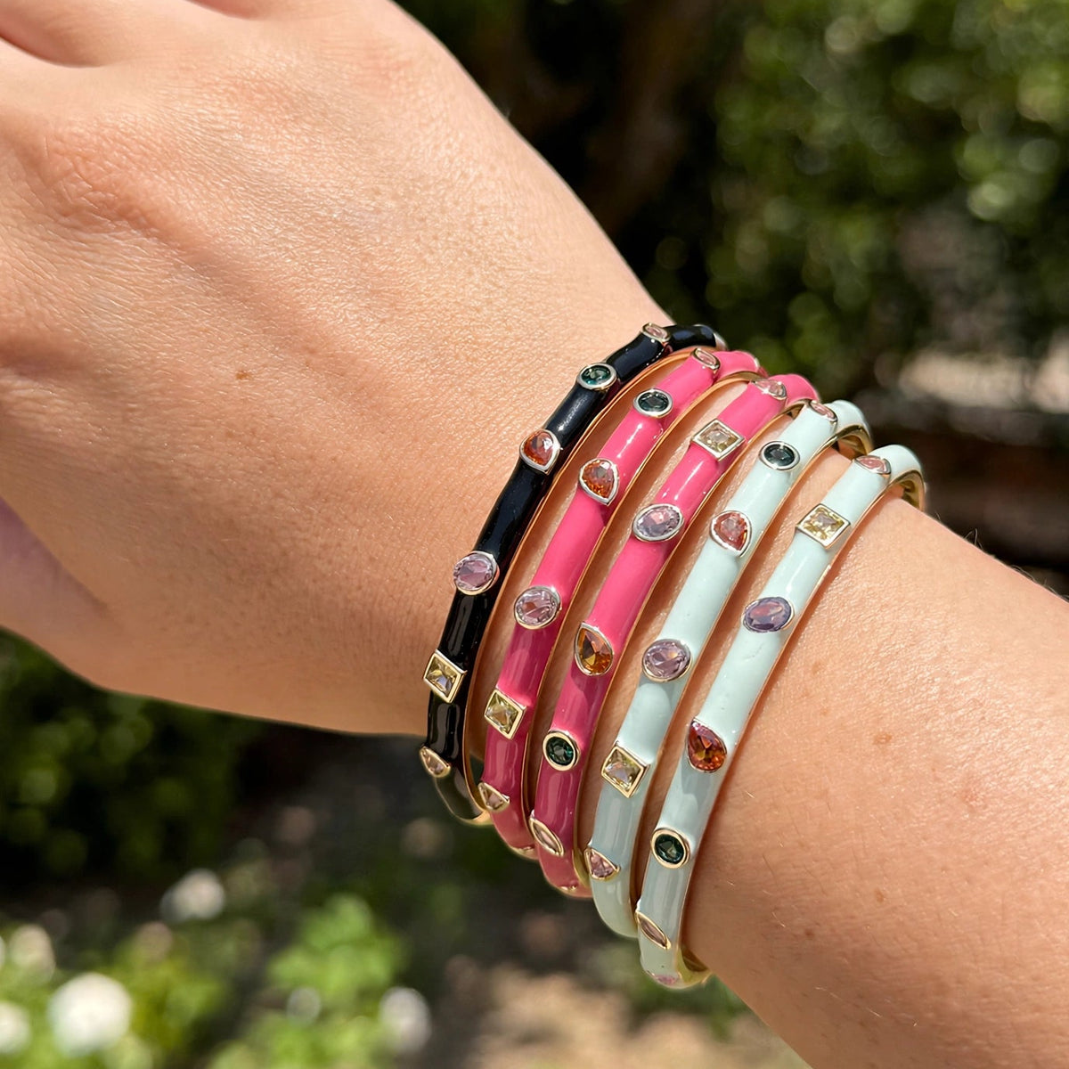Bracelet CANDY GEMS - Jonc Émaillé Coloré