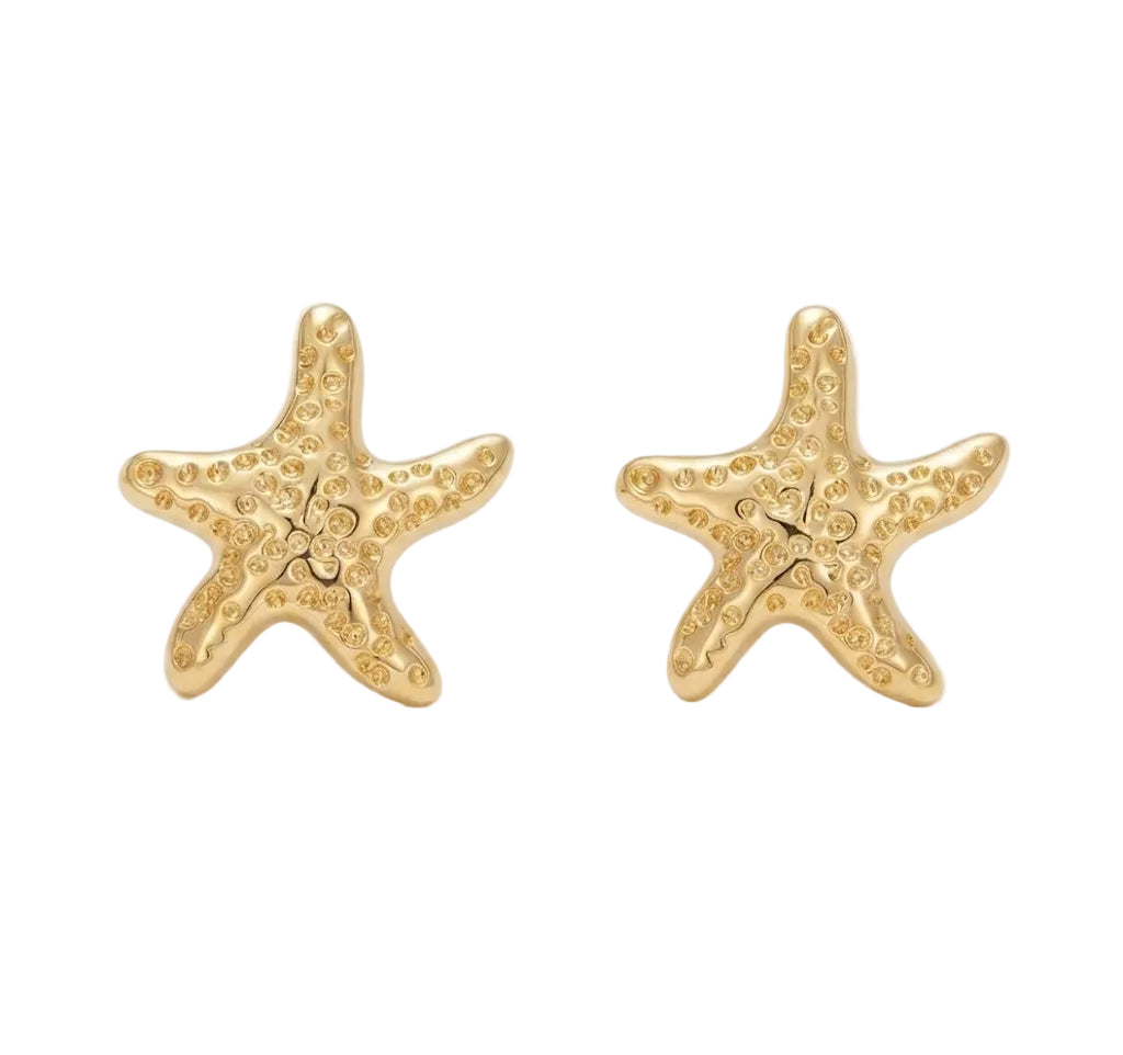 Boucles d'Oreilles STARFISH - Mini Étoile de Mer Dorée