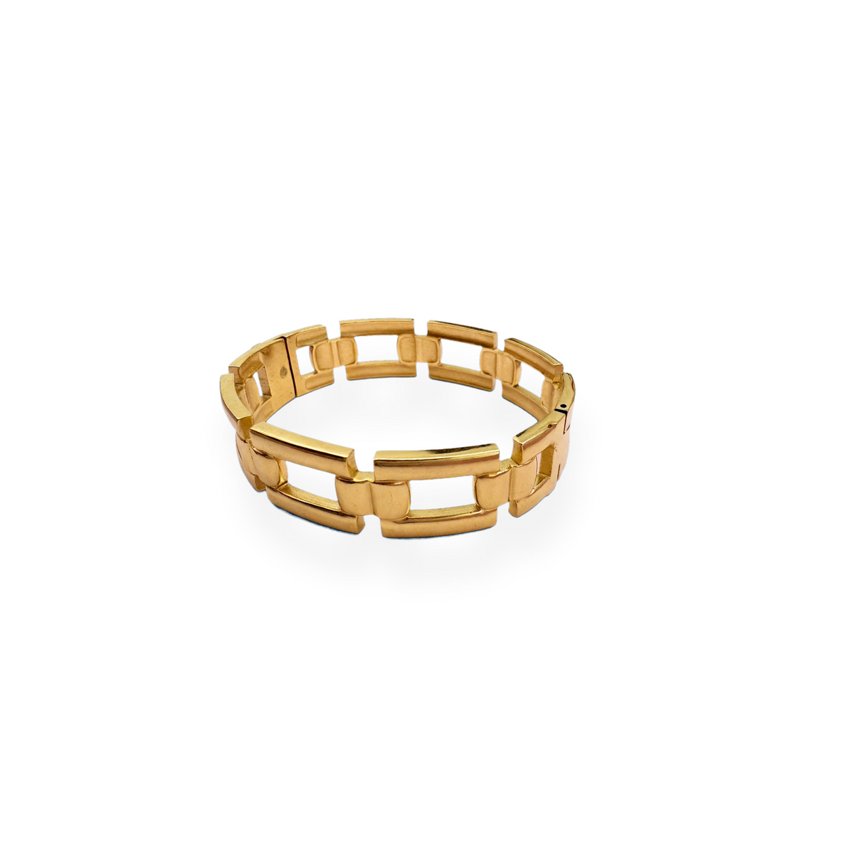 Bracelet SOREYA - Maillons Dorés Géométriques