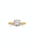 Bague SOLITAIRE - Diamant Éternel Doré
