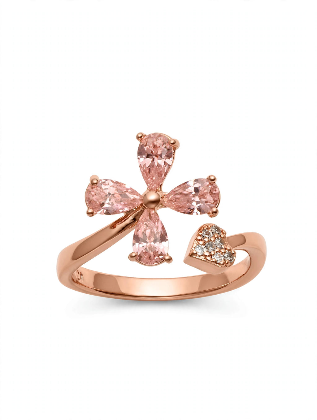 Bague BLOOM - Fleur & Cœur Rosé