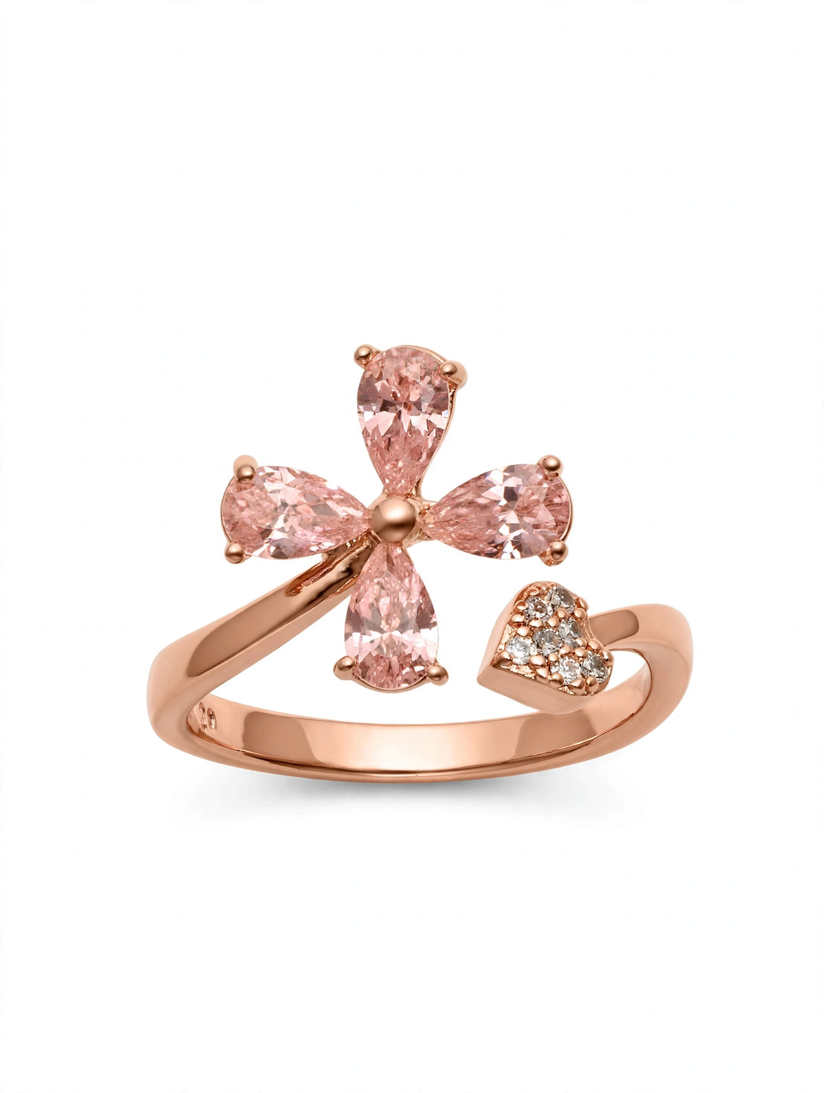 Bague BLOOM - Fleur & Cœur Rosé