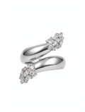 Bague SERPENT - Double Diamant Argent