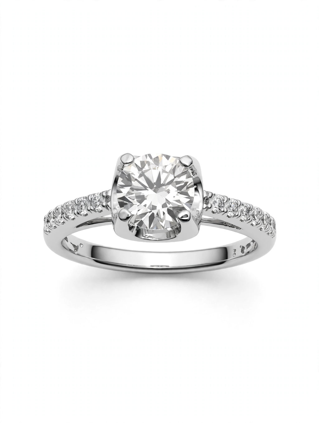Bague ÉCLAT - Solitaire Pavé Argent