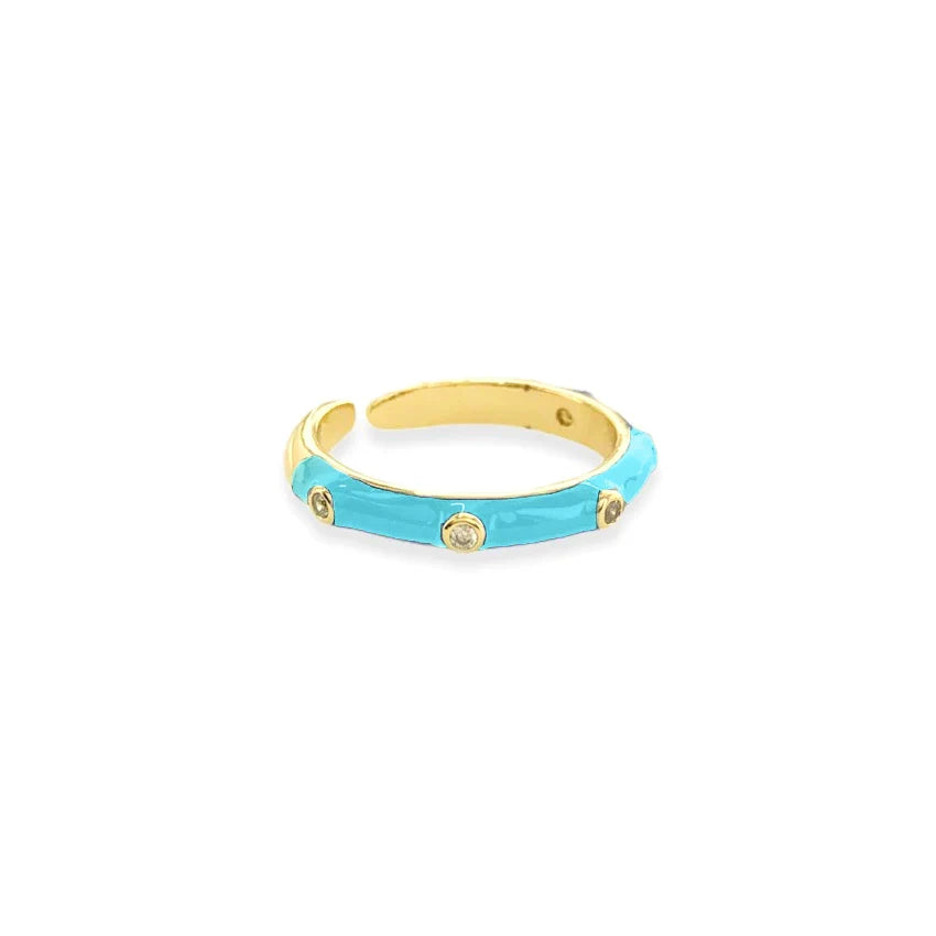 Bague Candy Coloré Strass - Couleur au choix